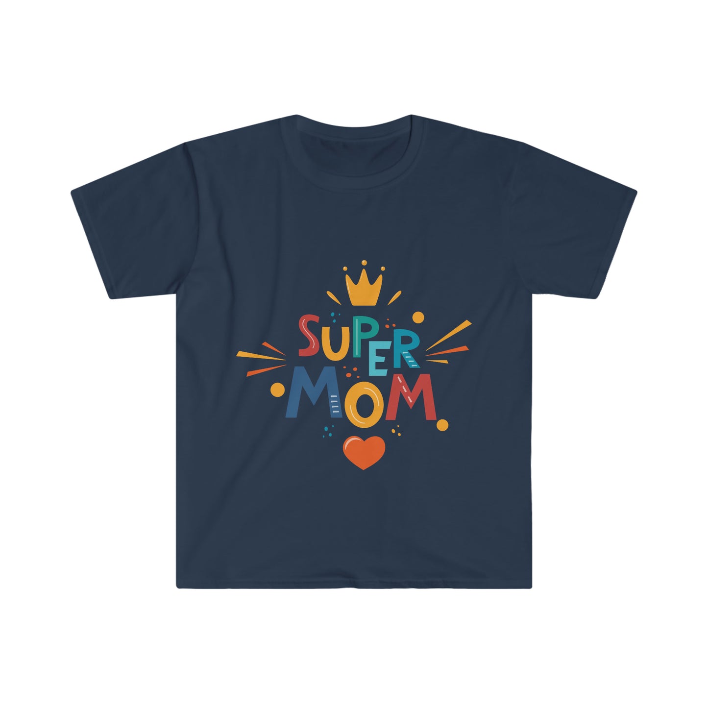 Looking for the perfect Mother's Day gift? Surprise Mom with our 100% cotton Super Mom navy softstyle t-shirt