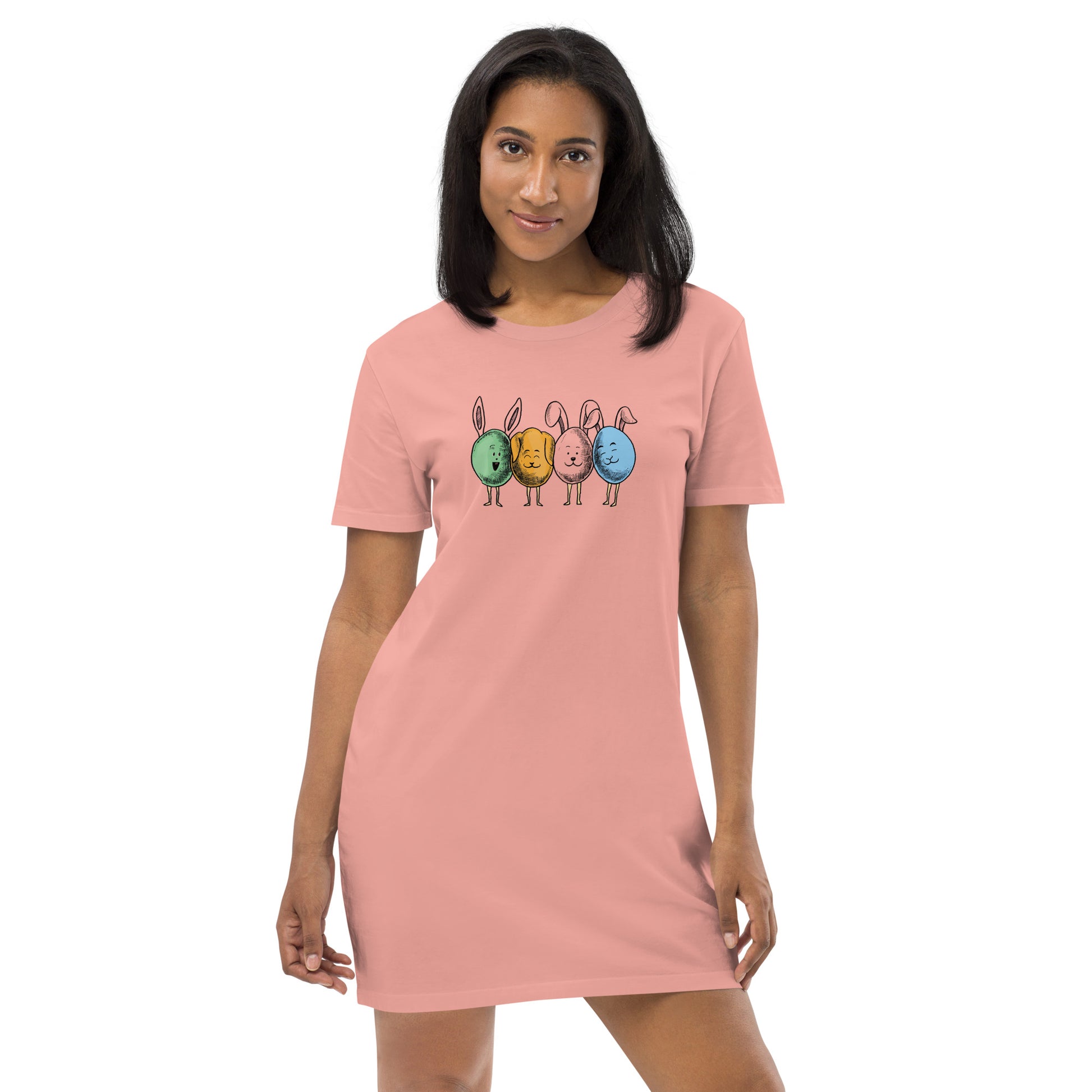 Bunny Easter Edition - Organic cotton t-shirt dress - HobbyMeFree