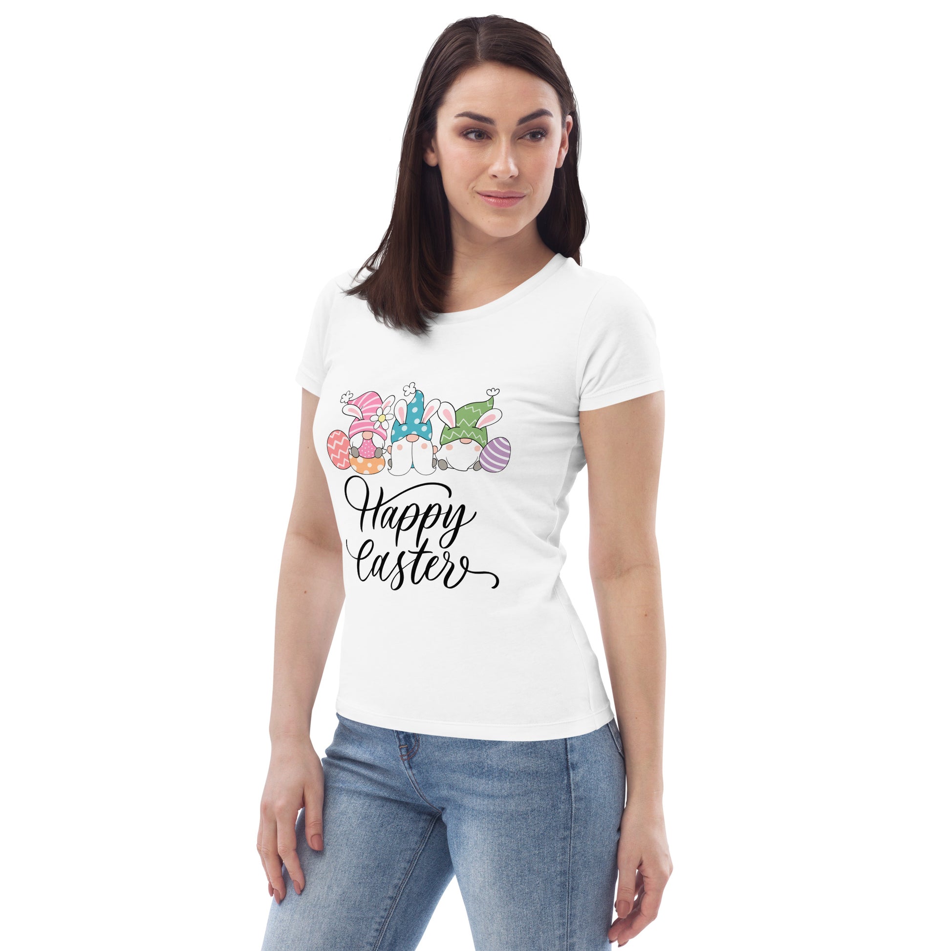 Funny Easter Gnomes Women's fitted eco tee - HobbyMeFree