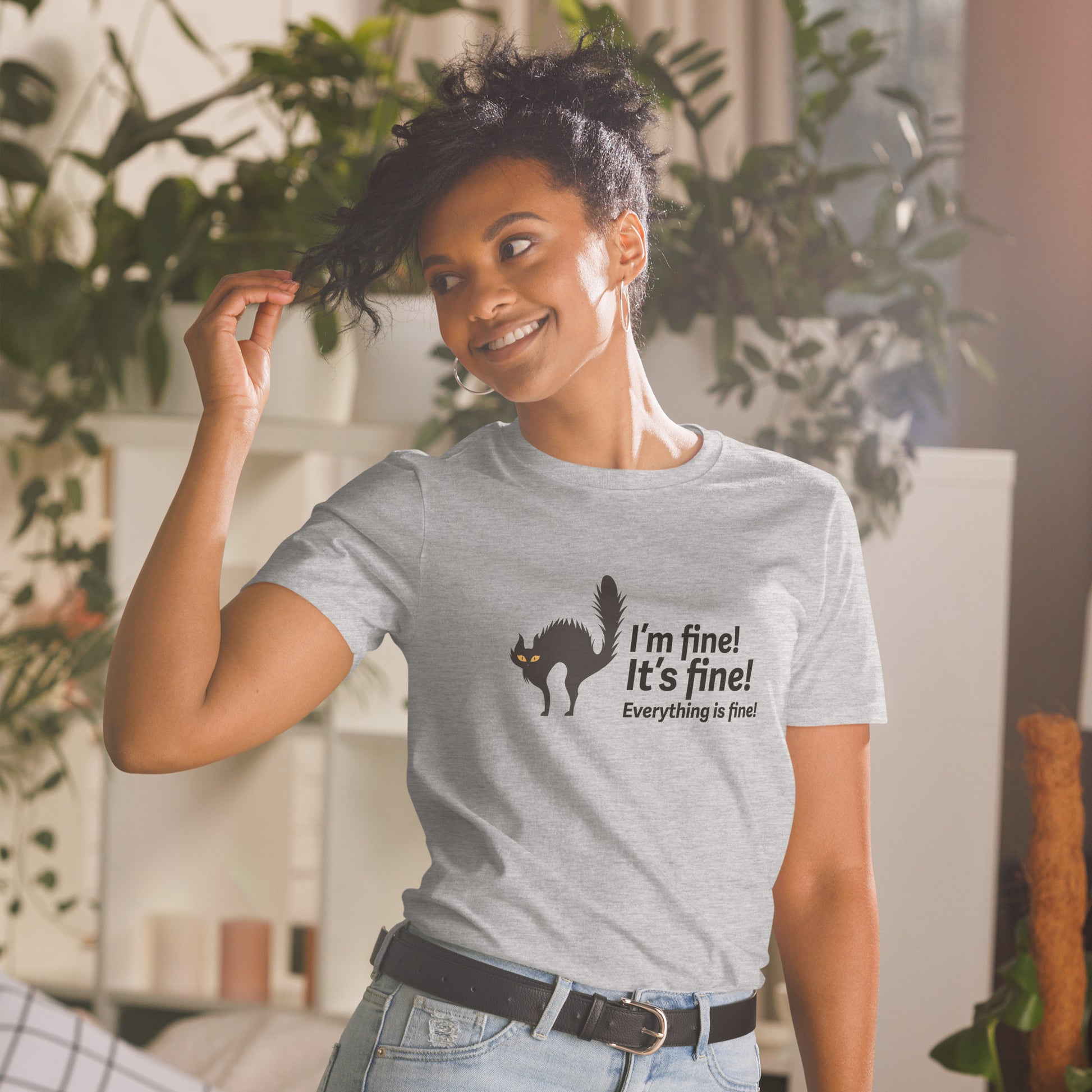 I'm fine funny t-shirt - in grey
