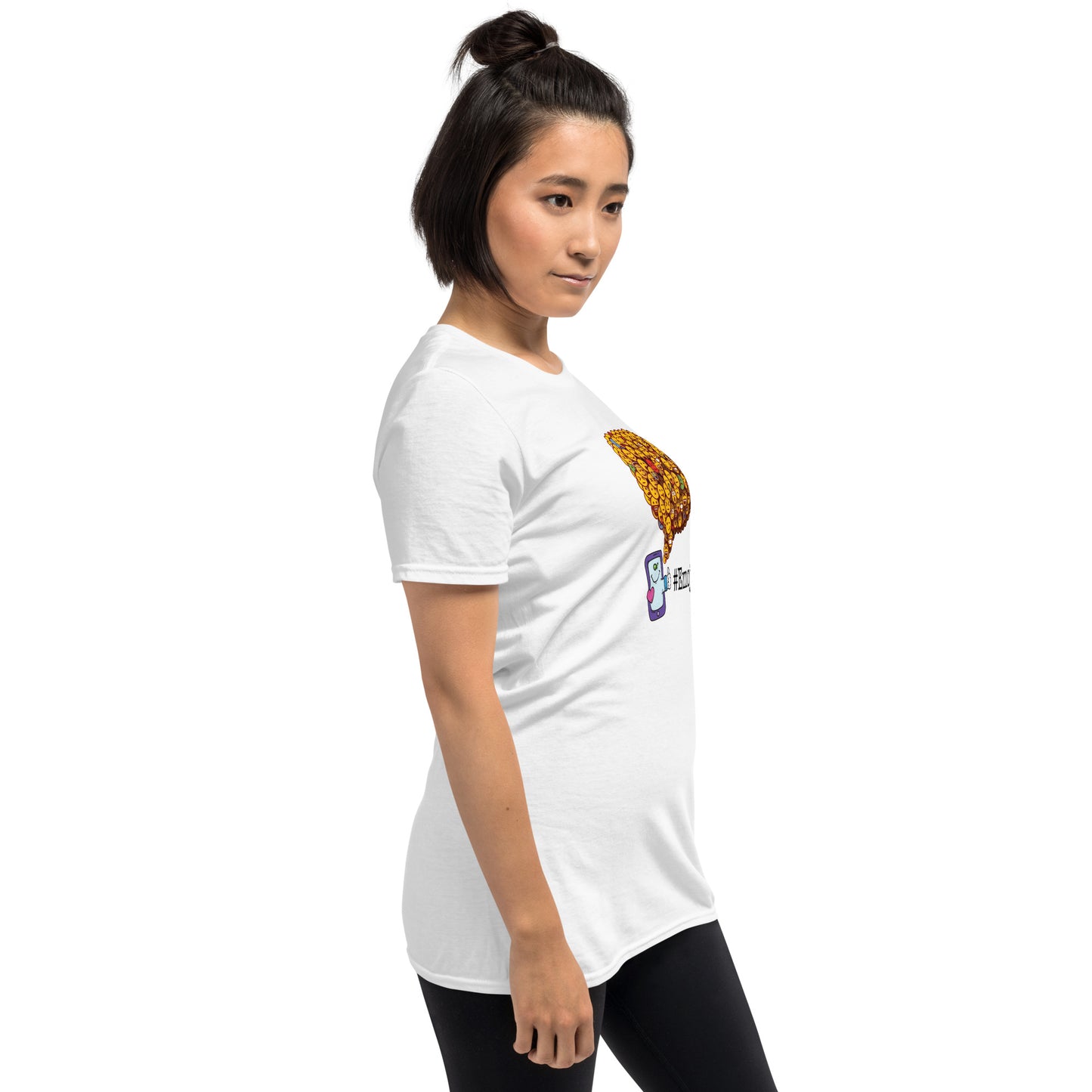 Emoji T-Shirt - Social Media Addict - white