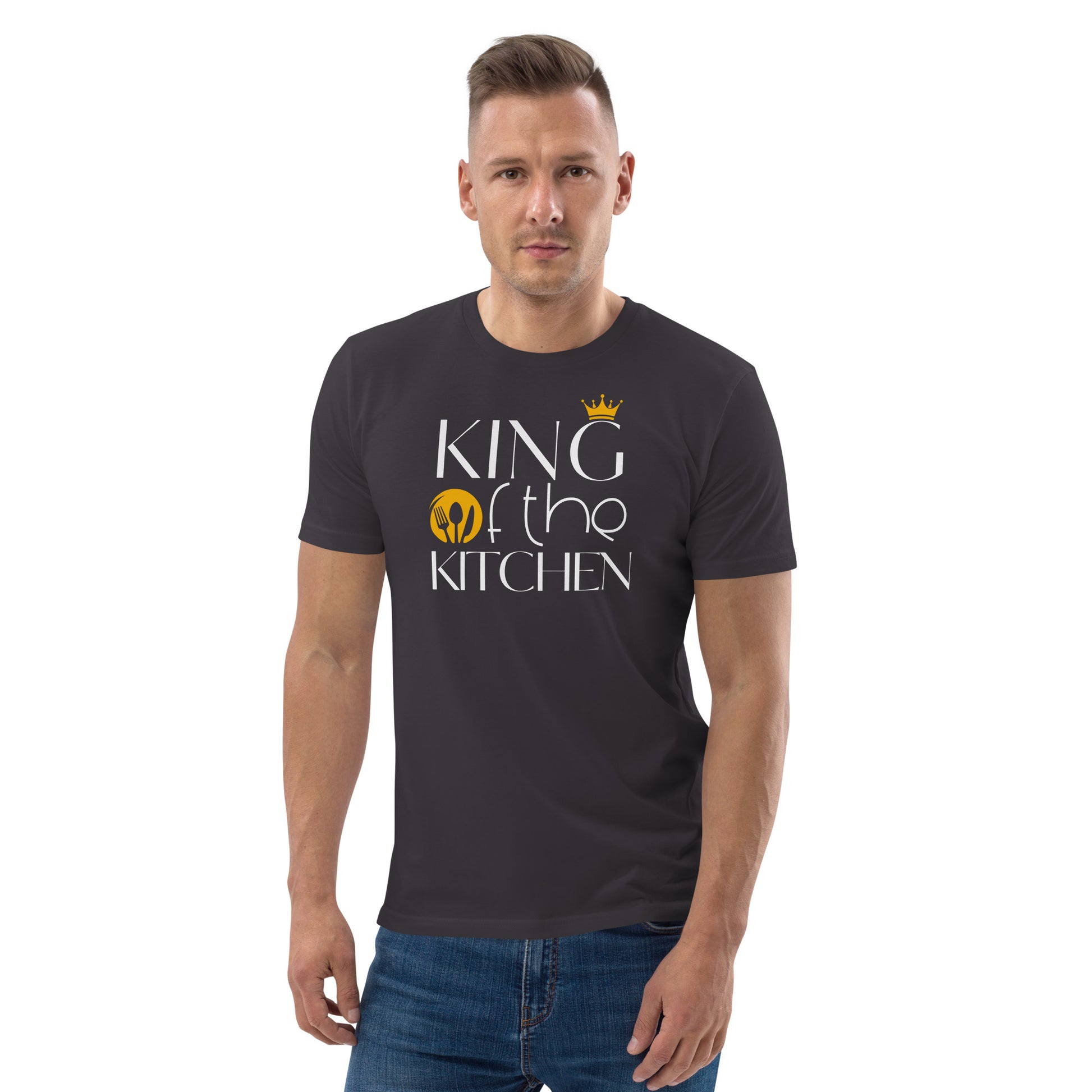 "King of the kitchen" custom made T-Shirt fpr Hobby Chefs, in anthracite