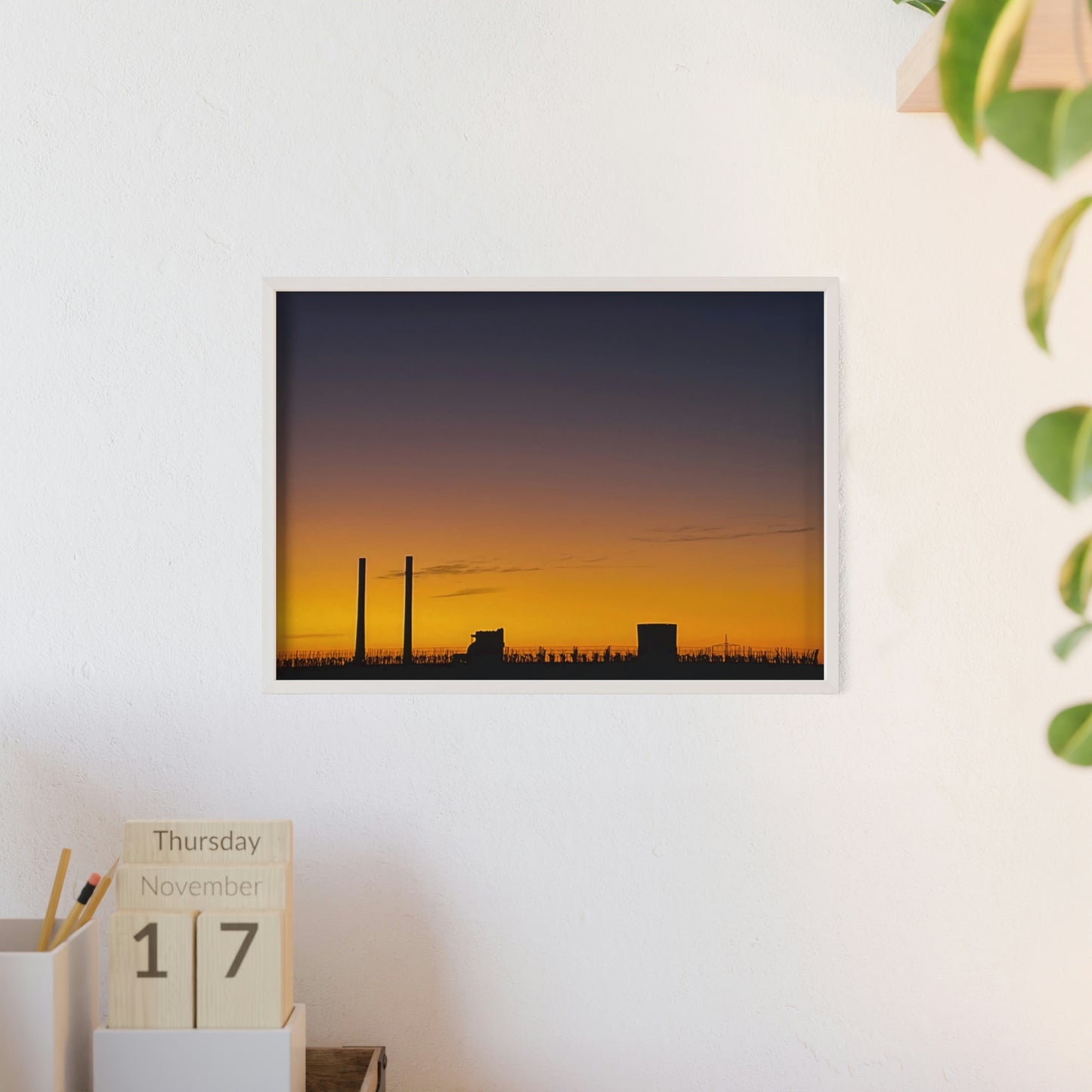 Industrial sunset - Posters with Wooden Frame - HobbyMeFree