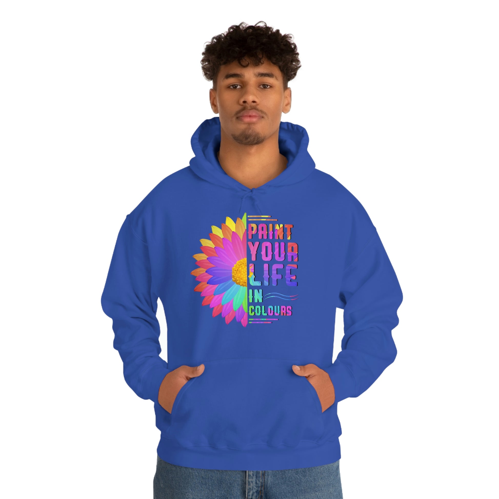Paint your life in colours - Unisex Heavy Blend™ Hooded Sweatshirt - HobbyMeFree