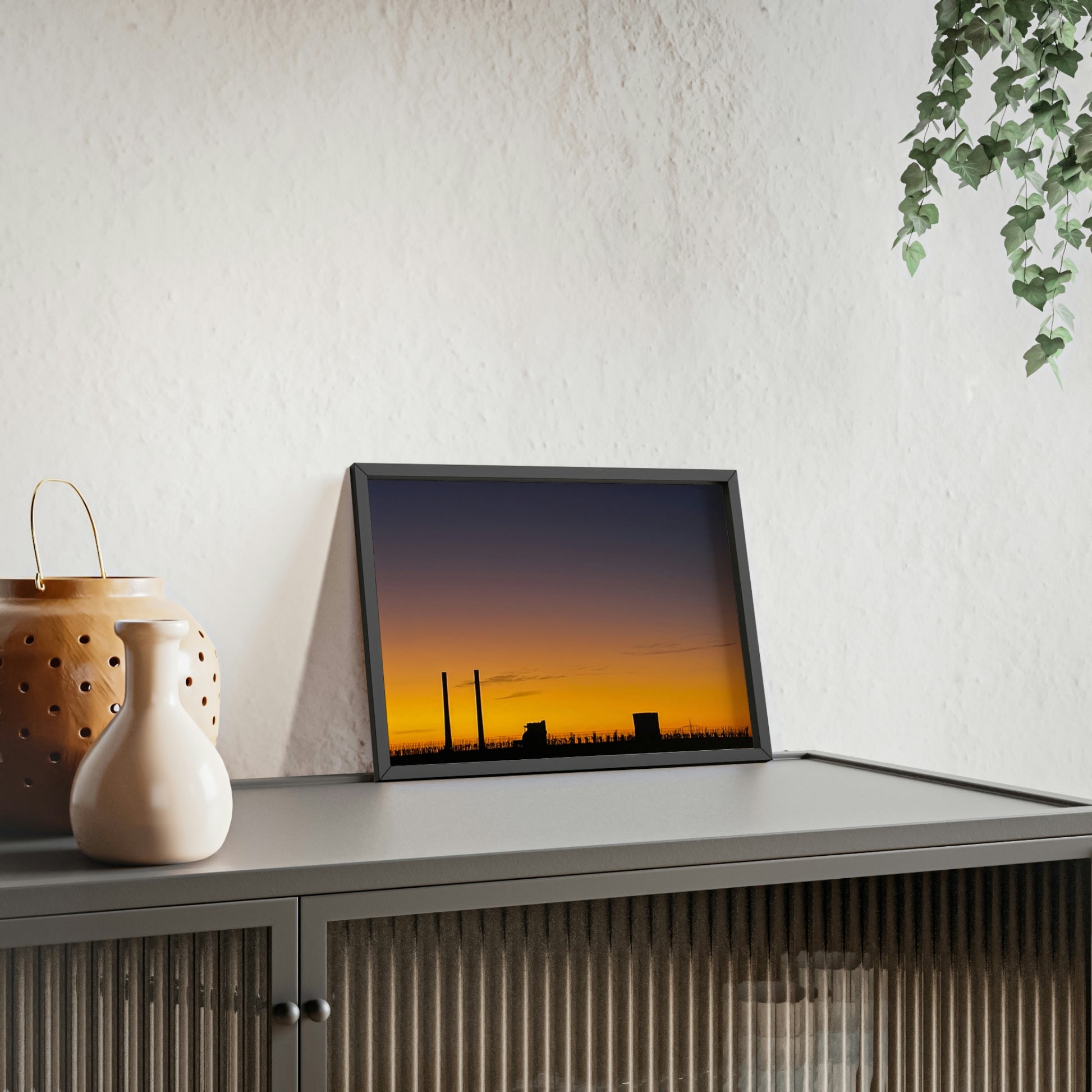 Industrial sunset - Posters with Wooden Frame - HobbyMeFree