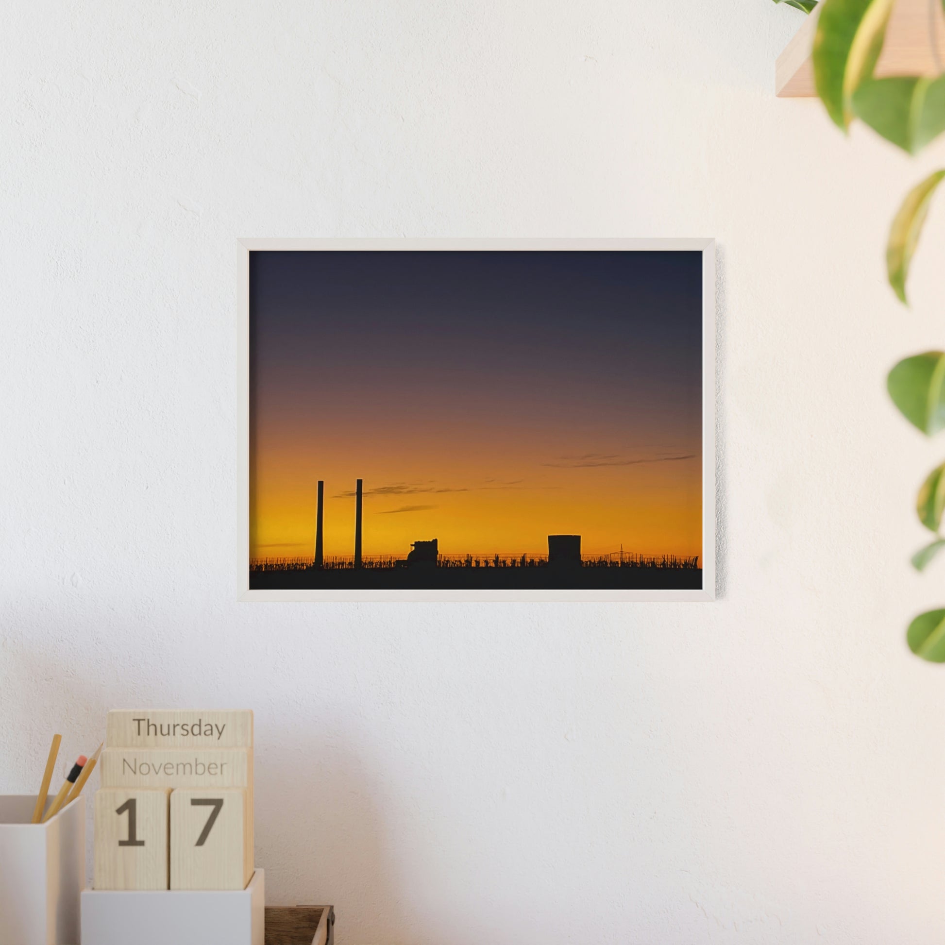Industrial sunset - Posters with Wooden Frame - HobbyMeFree