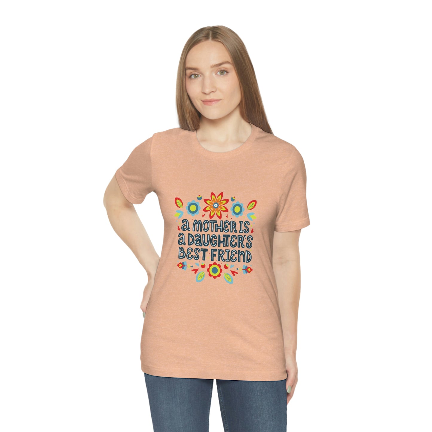 Show your gratitude for mom with this peach colored Best Friend Mom and Daughter T-Shirt. Perfect gift for mom.