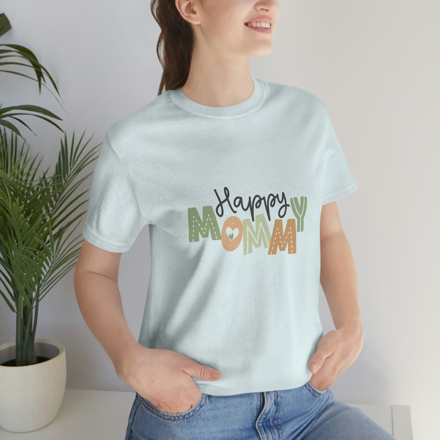 Show your mom you care with the Happy Mommy ice blue T-shirt! The perfect gift for mom!