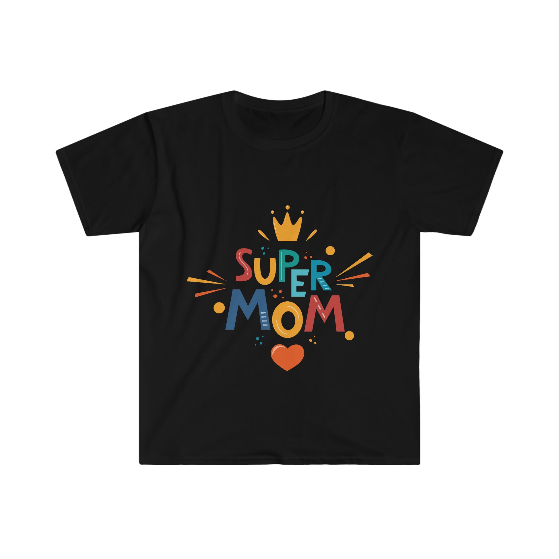 Looking for the perfect Mother's Day gift? Surprise Mom with our 100% cotton Super Mom black softstyle t-shirt