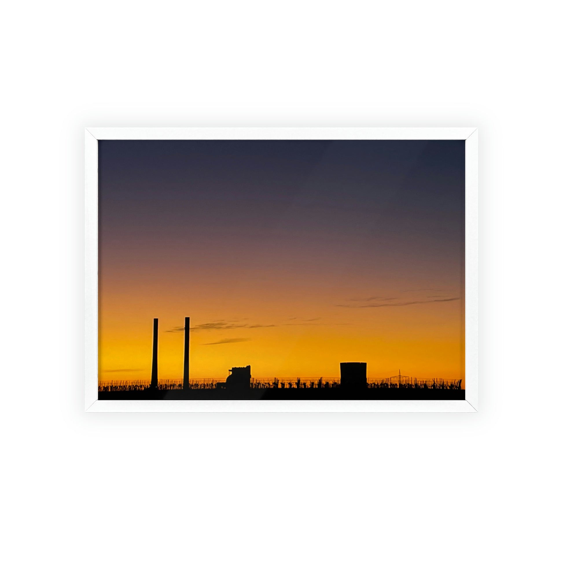 Industrial sunset - Posters with Wooden Frame - HobbyMeFree