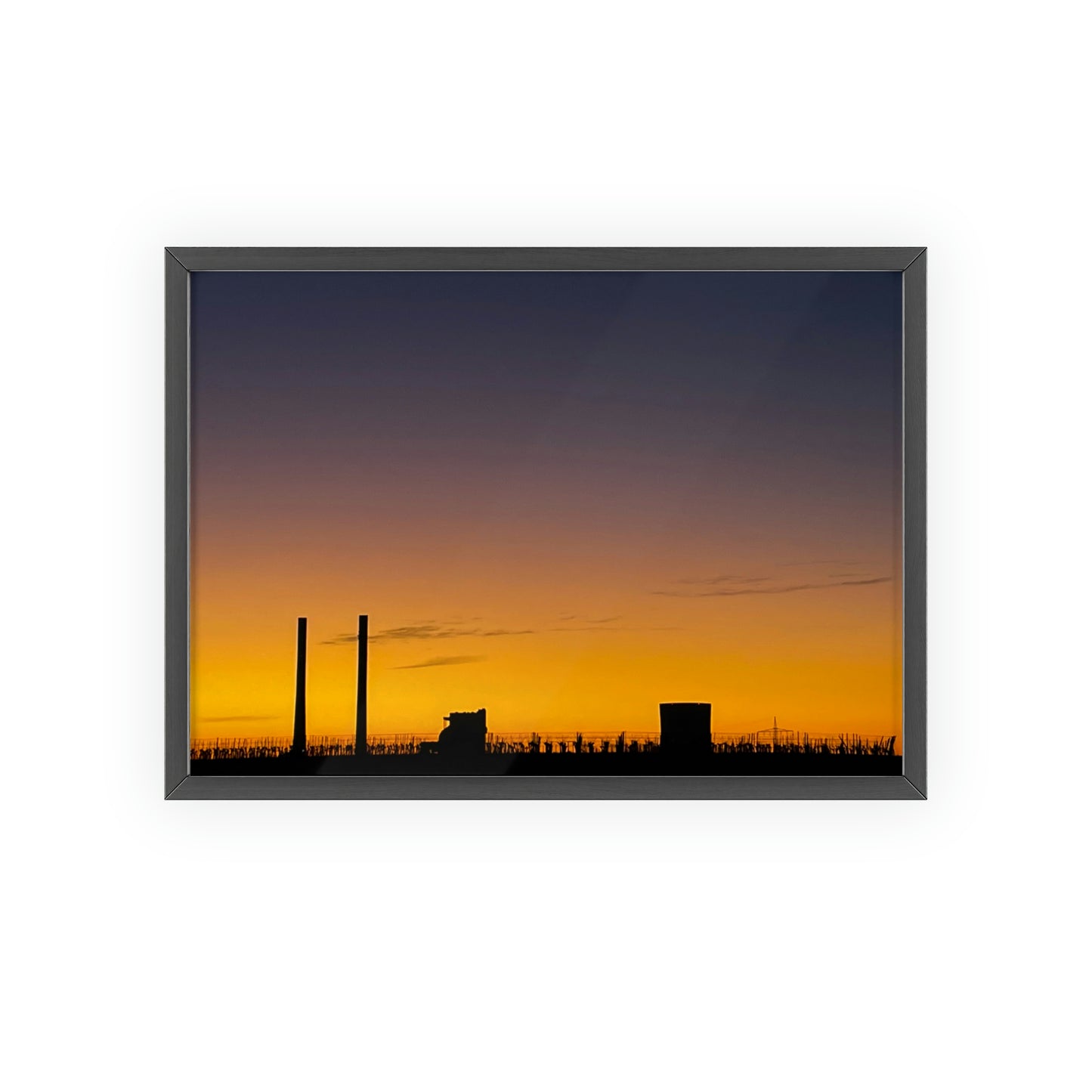 Industrial sunset - Posters with Wooden Frame - HobbyMeFree