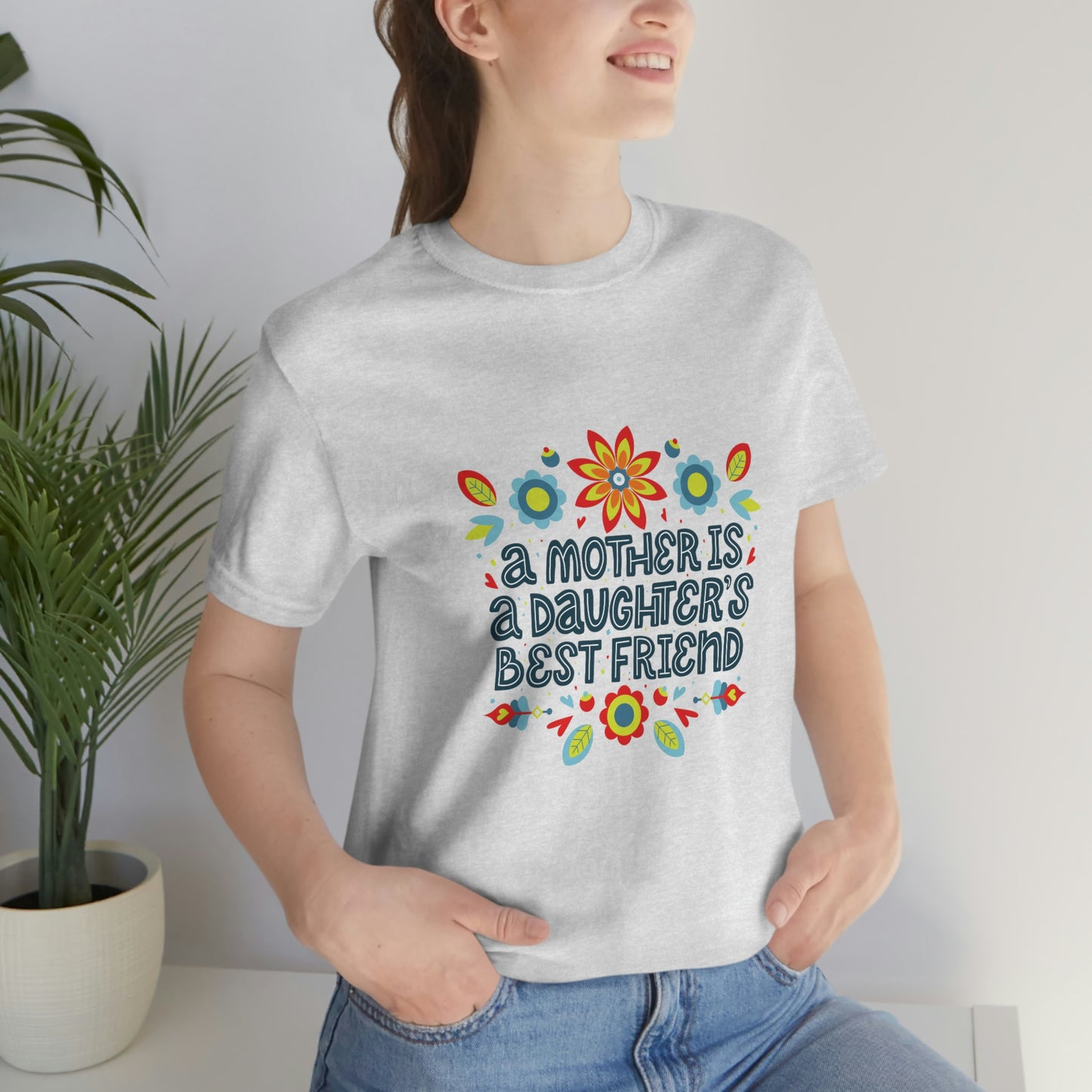 Show your gratitude for mom with this ash colored Best Friend Mom and Daughter T-Shirt. Perfect gift for mom.