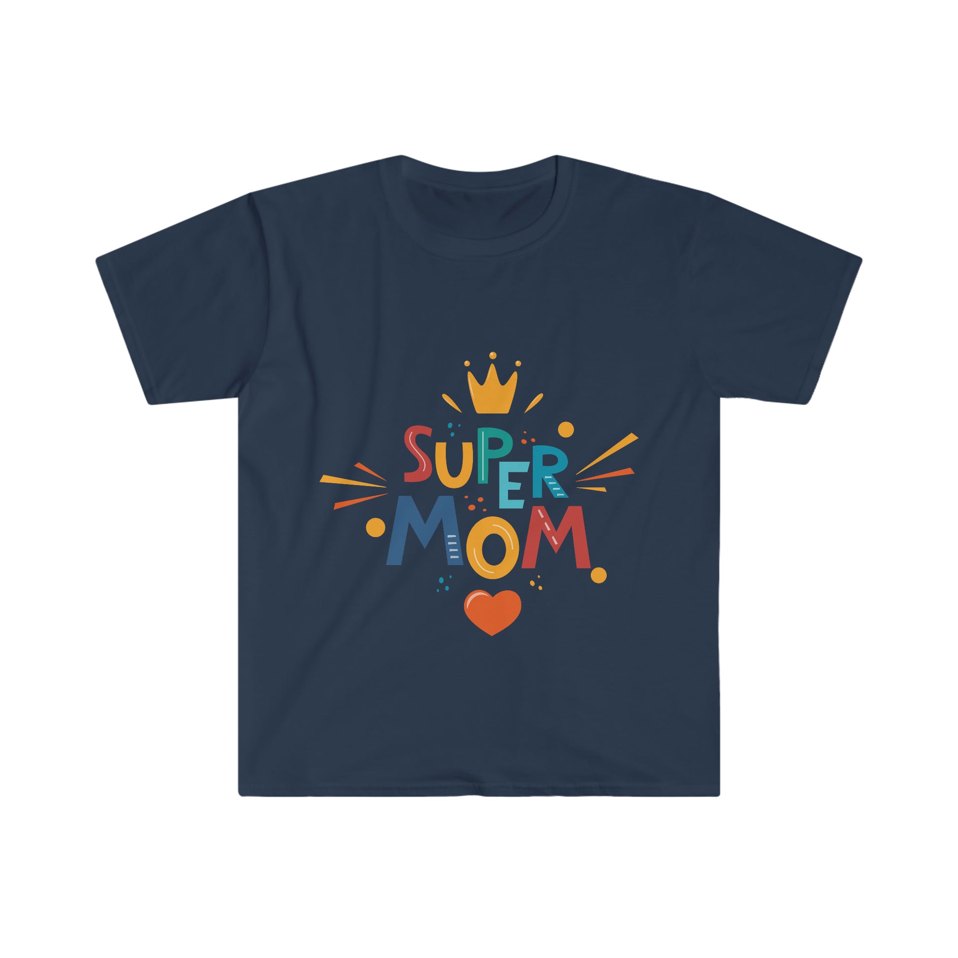 Looking for the perfect Mother's Day gift? Surprise Mom with our 100% cotton Super Mom navy softstyle t-shirt