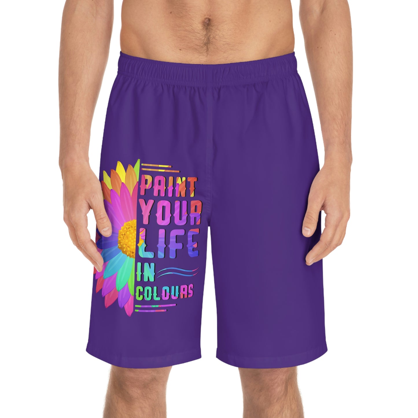 Paint your life in colours - Men's Board Shorts - HobbyMeFree