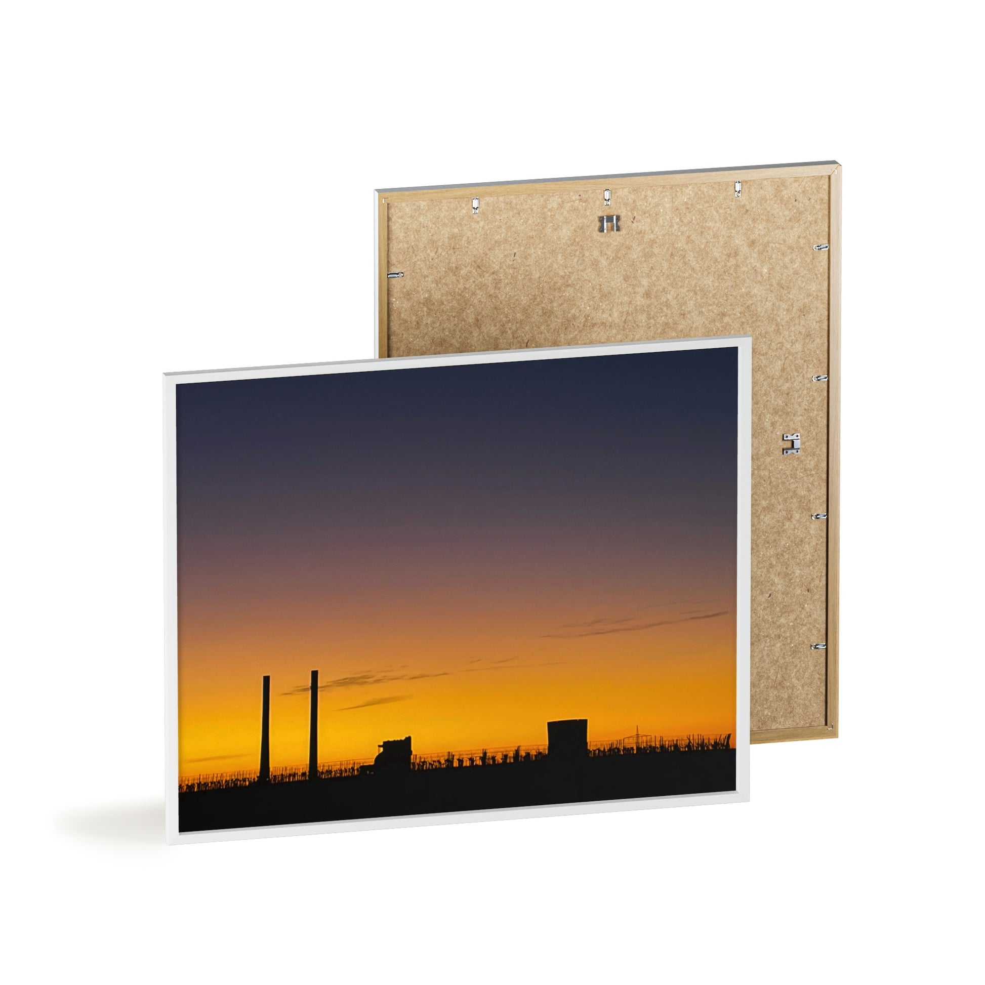 Industrial sunset - Posters with Wooden Frame - HobbyMeFree