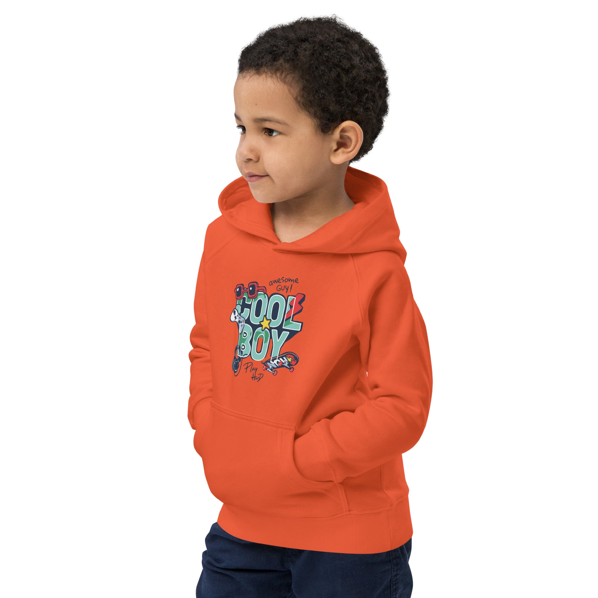 Gamer Cool Boy - Kids eco hoodie - HobbyMeFree
