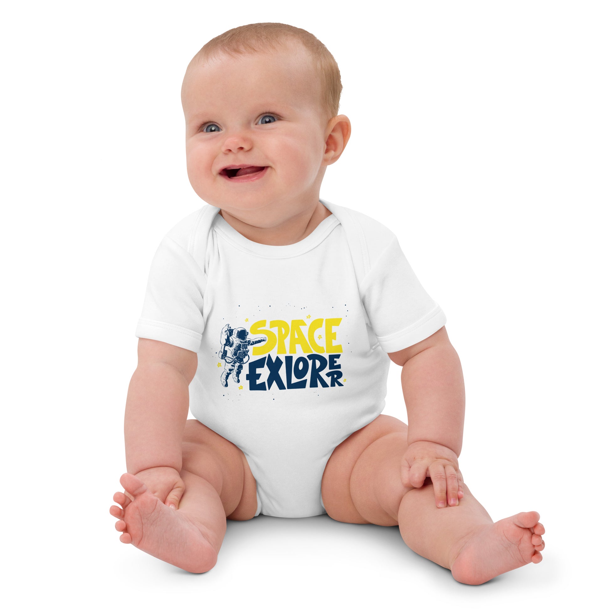 Space Explorer - Organic cotton baby bodysuit - HobbyMeFree