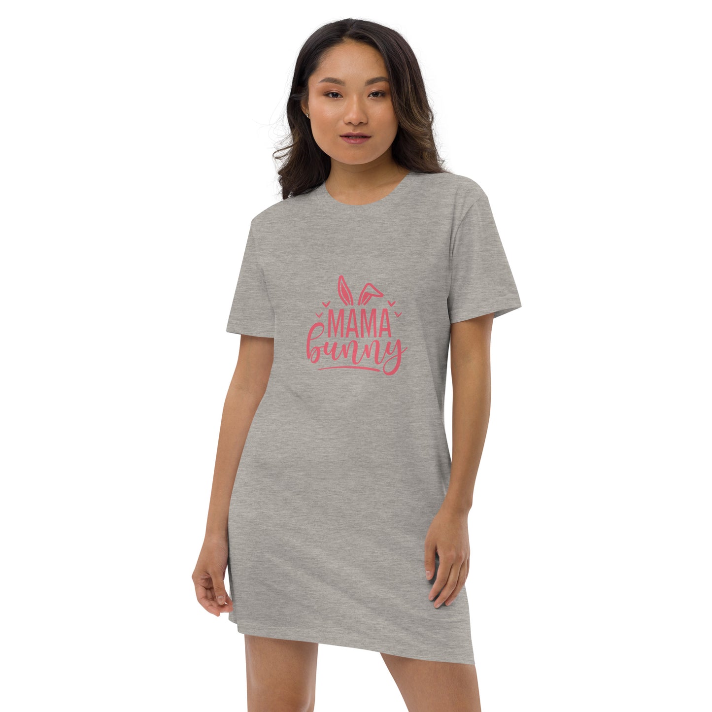 Bunny Mama Easter - Edition Organic cotton t-shirt dress - HobbyMeFree
