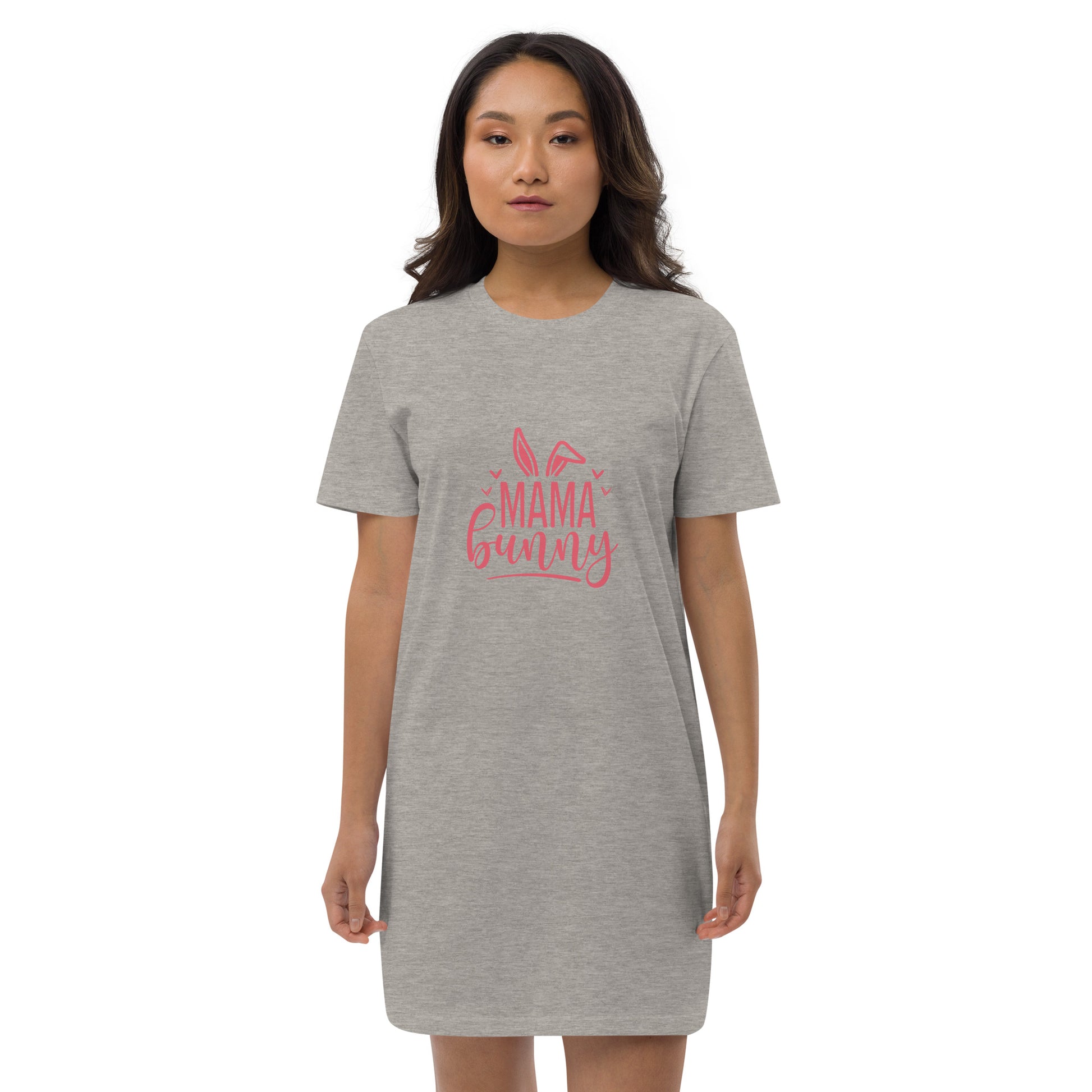 Bunny Mama Easter - Edition Organic cotton t-shirt dress - HobbyMeFree