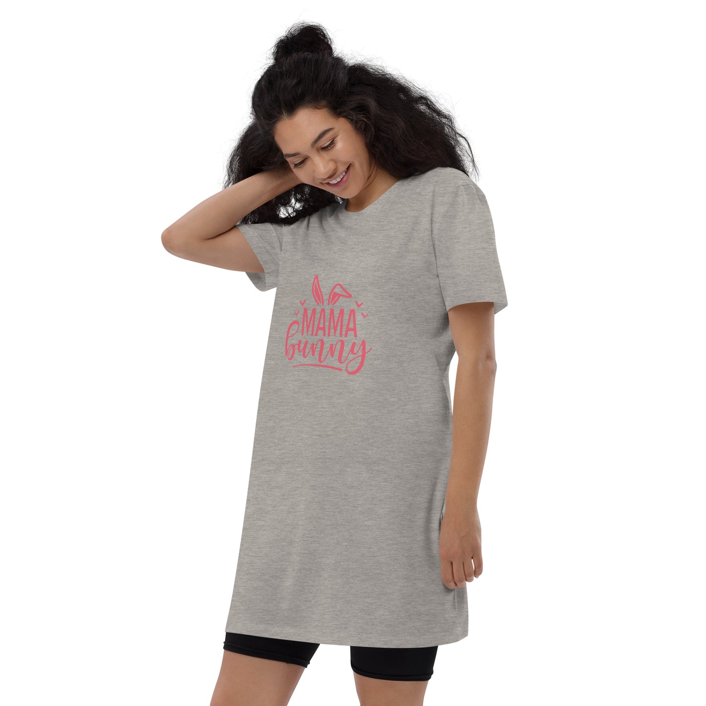 Bunny Mama Easter - Edition Organic cotton t-shirt dress - HobbyMeFree
