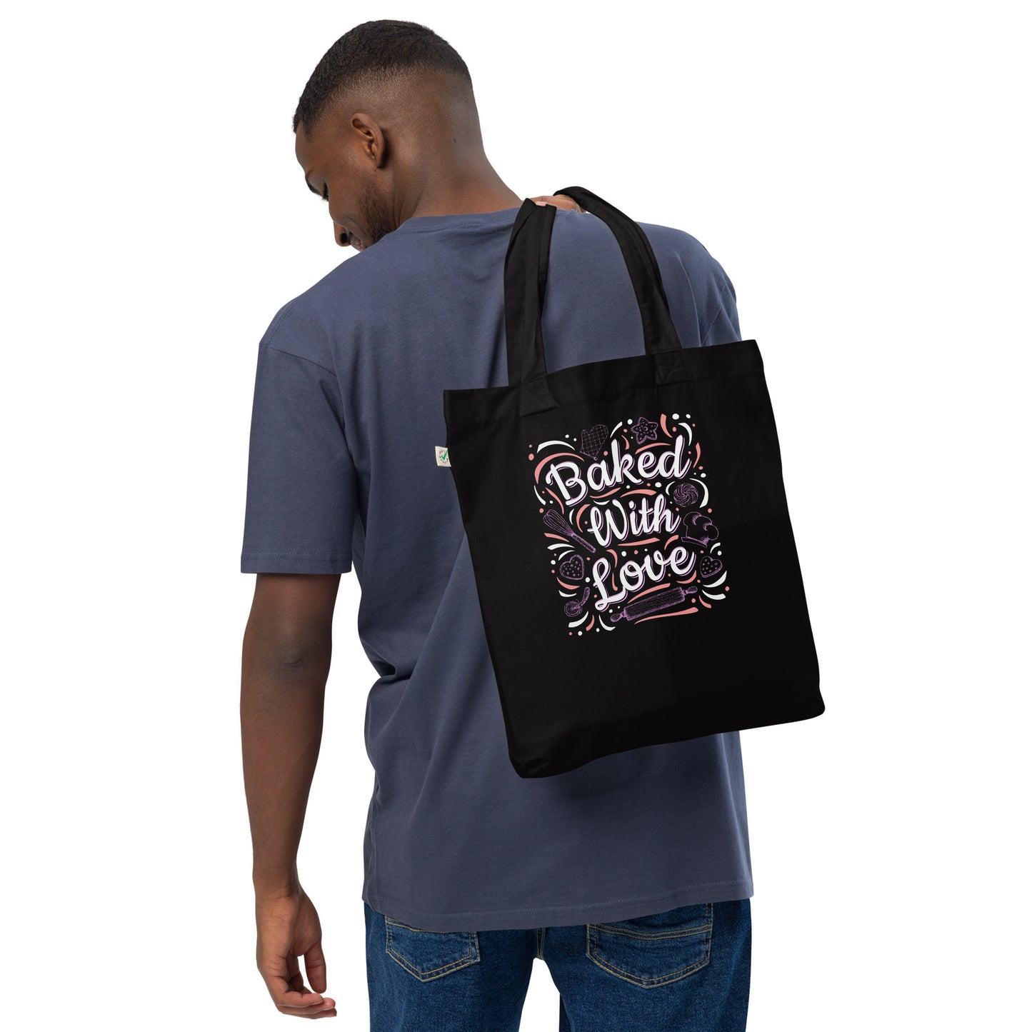Baked with love - Organic fashion tote bag - HobbyMeFree