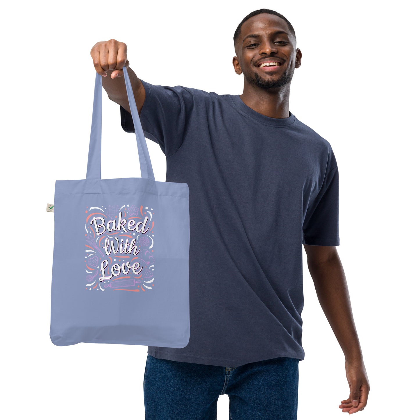 Baked with love - Organic fashion tote bag - HobbyMeFree