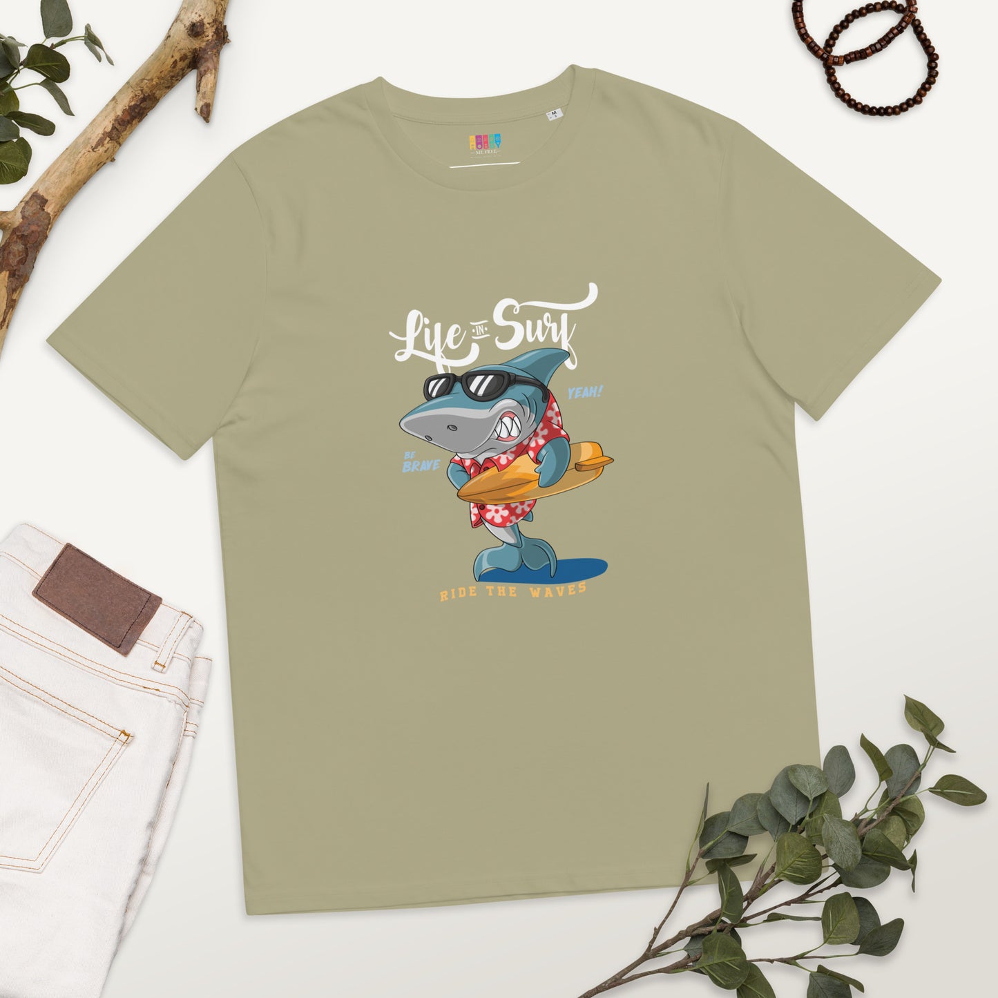 Surfer Love - Unisex organic cotton t-shirt - HobbyMeFree