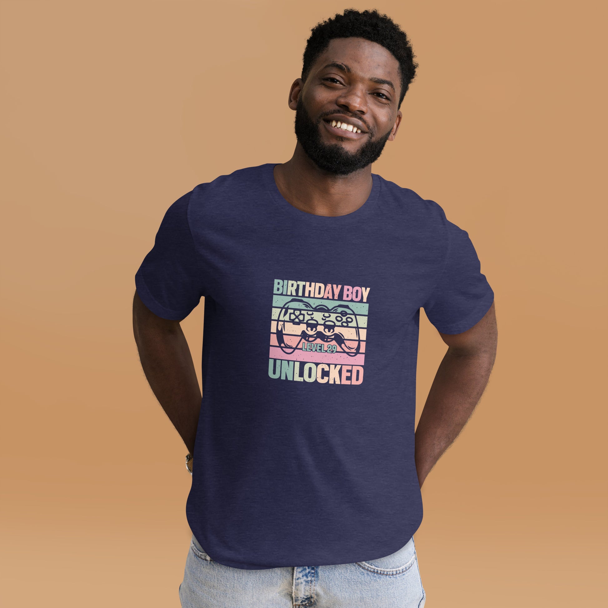 Birthday Boy Level 29 Unlocked Unisex t-shirt - HobbyMeFree