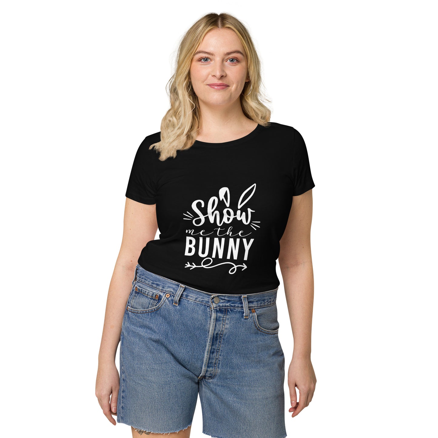 Show me the bunny - Easter Edition Women’s basic organic t-shirt - HobbyMeFree