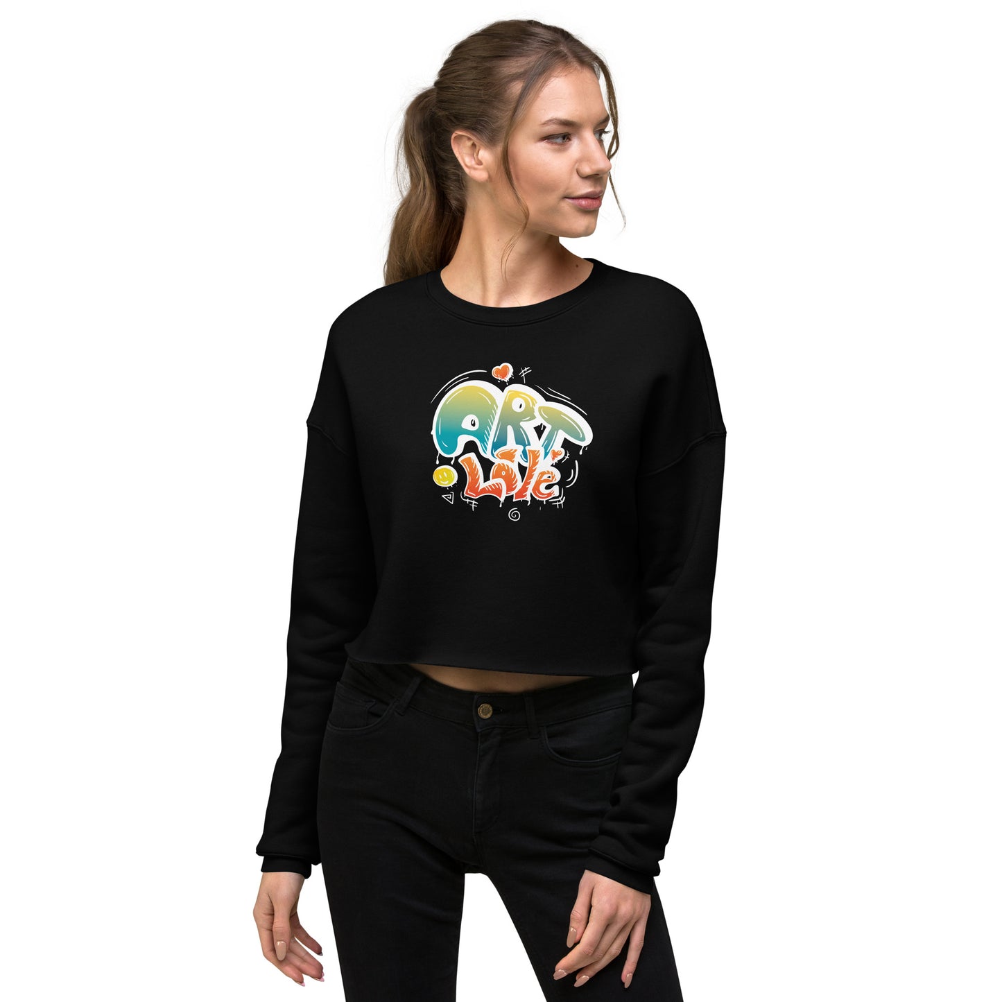 Art Love - Crop Women  Sweatshirt - HobbyMeFree