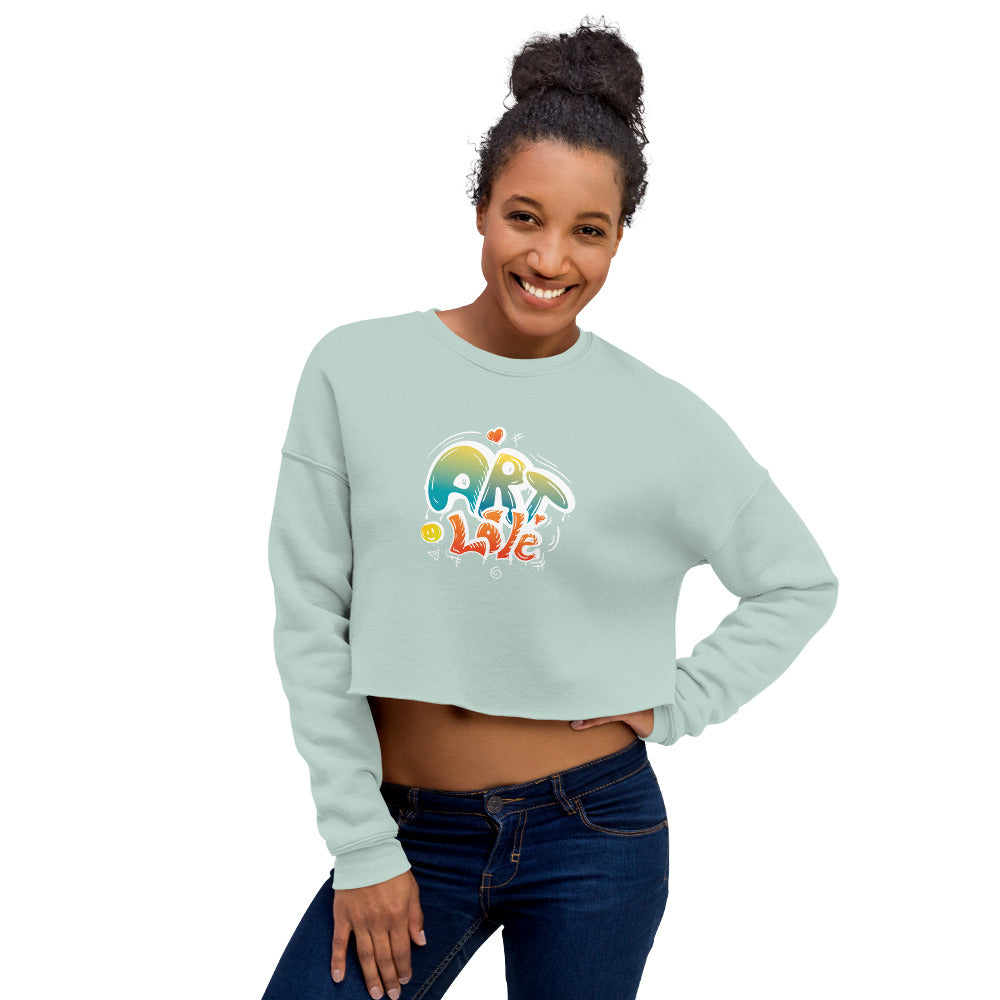 Art Love - Crop Women  Sweatshirt - HobbyMeFree