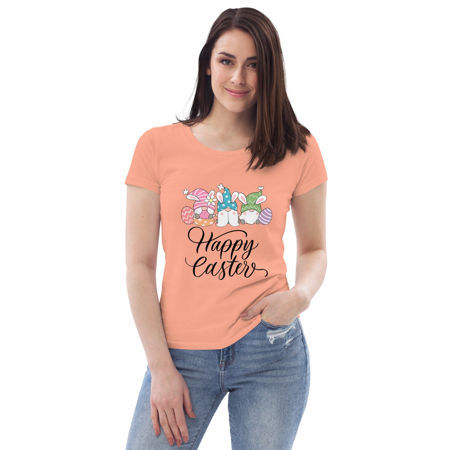 Funny Easter Gnomes Women's fitted eco tee - HobbyMeFree
