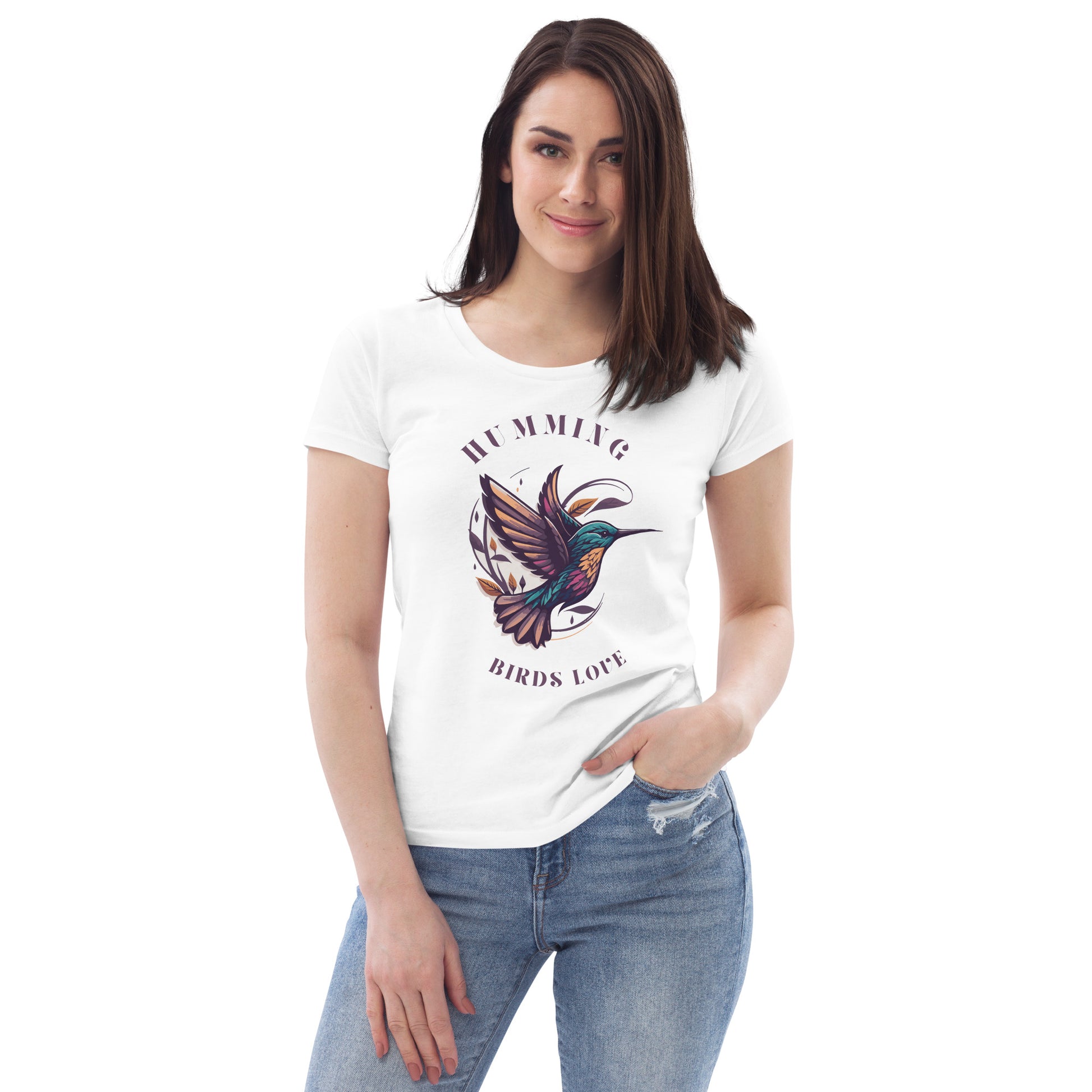 Humming Birds Love Women's fitted eco tee - HobbyMeFree