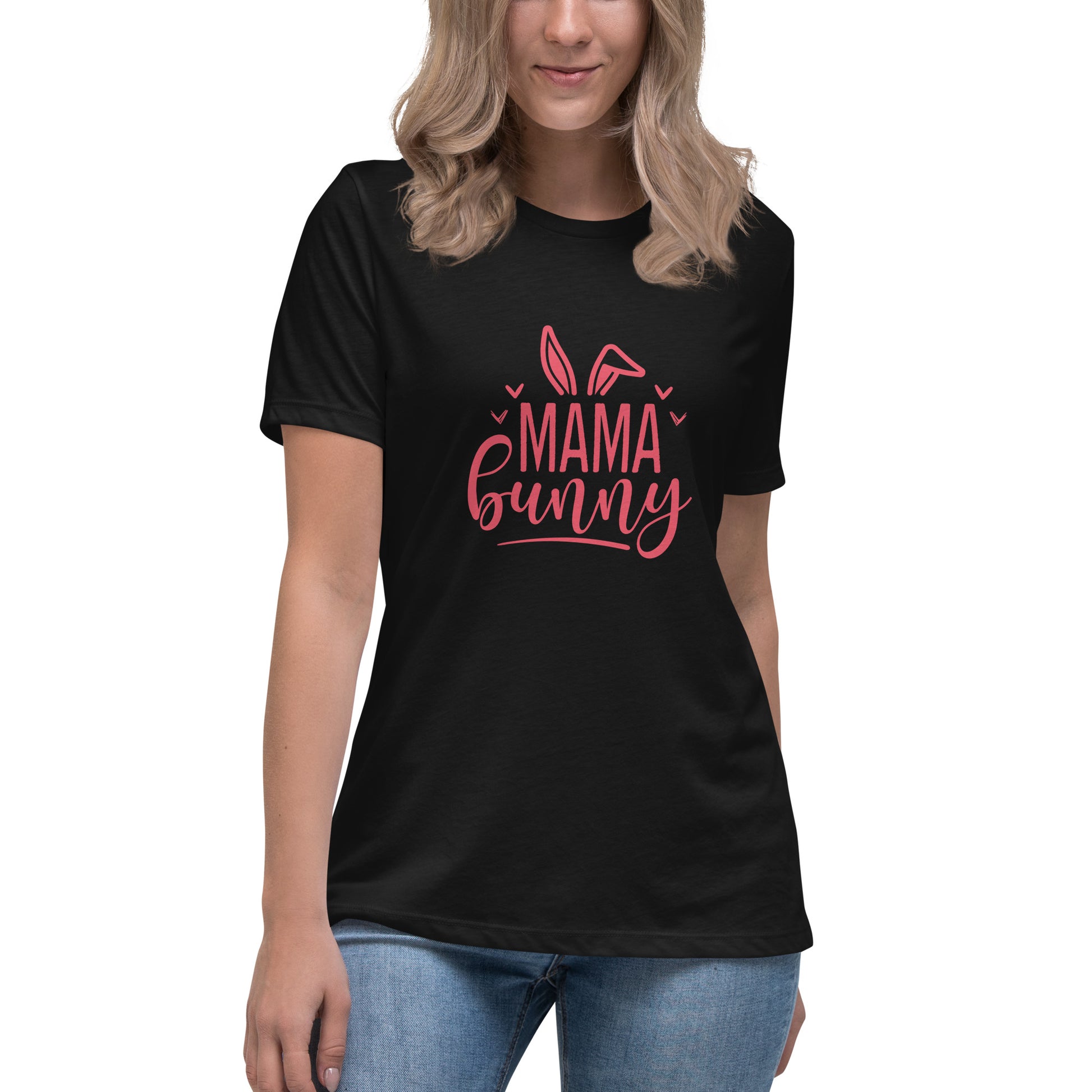 Bunny Mama Easter Edition - Women's Relaxed T-Shirt - HobbyMeFree